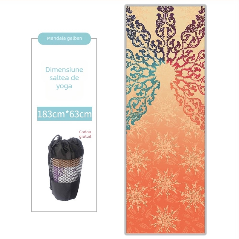 Prosop pentru covor de yoga - fibră ultra-fină, grosime 3 mm, greutate 480 g, personalizabil