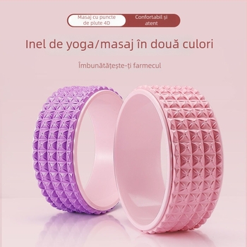 Roata de yoga pentru deschiderea spatelui – pentru începători, yoga și pilates (Material: Altul)