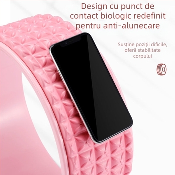 Roata de yoga pentru deschiderea spatelui – pentru începători, yoga și pilates (Material: Altul)
