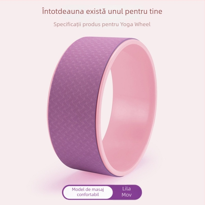 Roata de yoga pentru deschiderea spatelui – pentru începători, yoga și pilates (Material: Altul)