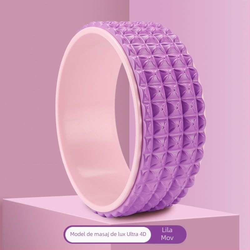 Roata de yoga pentru deschiderea spatelui – pentru începători, yoga și pilates (Material: Altul)