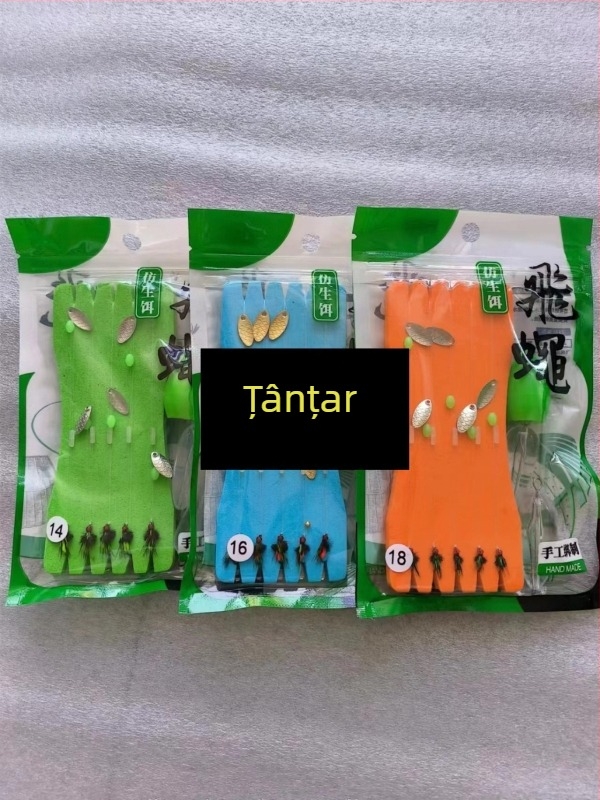 Set de cârlige pentru pescuit la muște pentru începători, năluci în stil minnow, cârlige de mansetă, cârlige de muște și accesoriu pentru cap cu paiete