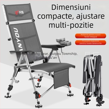 Scaun de pescuit, stil european, pliabil, portabil, pentru toate terenurile — oțel carbon, Tianyou