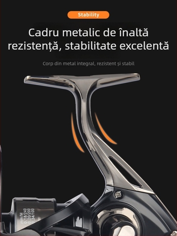 HAUT TON mulinetă de pescuit spinning din metal integral, pentru aruncări lungi, rezistentă la apă sărată