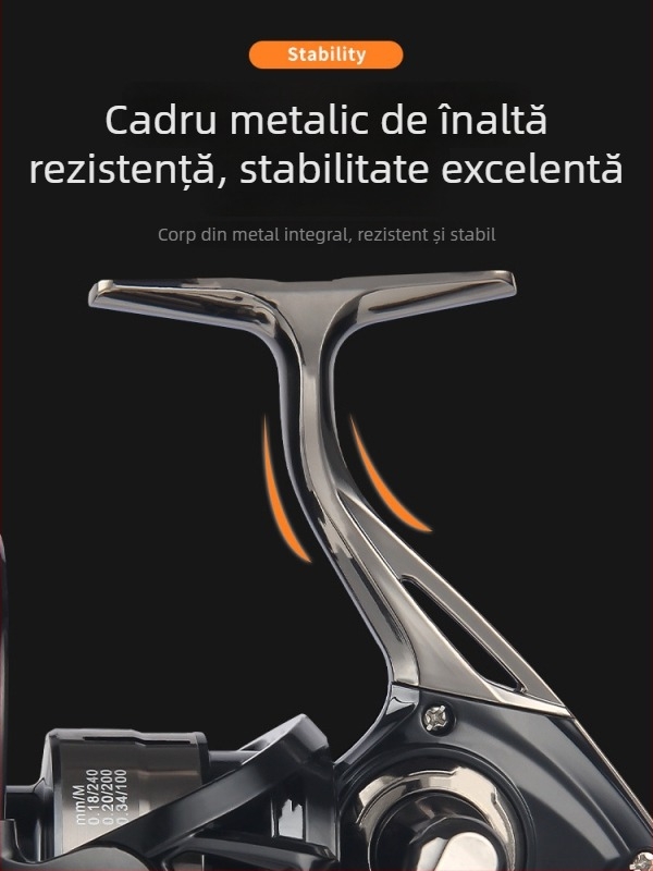 HAUT TON mulinetă de pescuit spinning din metal integral, pentru aruncări lungi, rezistentă la apă sărată