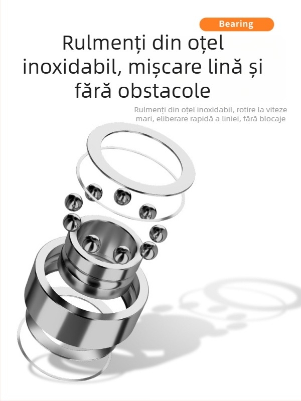 HAUT TON mulinetă de pescuit spinning din metal integral, pentru aruncări lungi, rezistentă la apă sărată