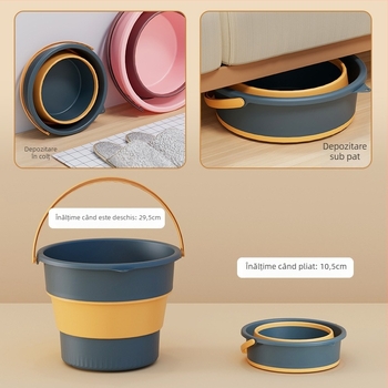 Găleată pliabilă pentru exterior - găleată din plastic PP, portabilă, Xin cong, lansată în 2023, 0,1 kg