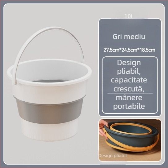 Găleată pliabilă pentru exterior - găleată din plastic PP, portabilă, Xin cong, lansată în 2023, 0,1 kg