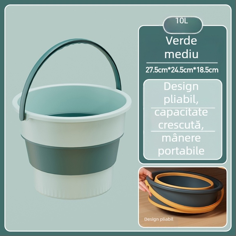 Găleată pliabilă pentru exterior - găleată din plastic PP, portabilă, Xin cong, lansată în 2023, 0,1 kg