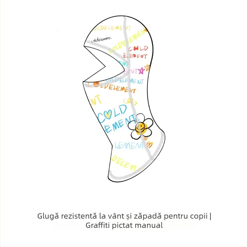 Mască de schi pentru copii, iarnă – caldă, anti-vânt și rezistentă la frig