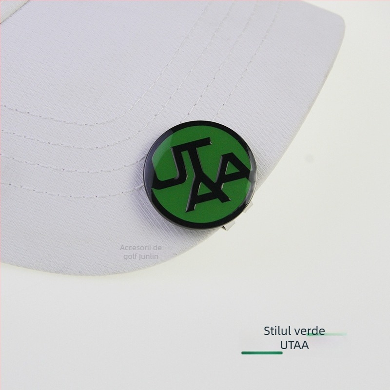 Clip pentru șapcă de golf cu marker magnetic pentru minge, aliaj de zinc magnet, design detașabil cu trifoi cu patru foi, etichetă privată personalizabilă
