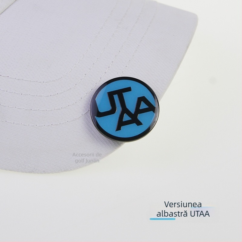 Clip pentru șapcă de golf cu marker magnetic pentru minge, aliaj de zinc magnet, design detașabil cu trifoi cu patru foi, etichetă privată personalizabilă