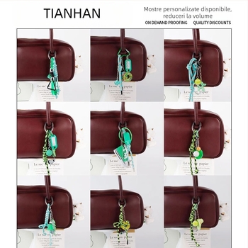 Heavenly breloc pentru geantă din aliaj — seria Miu, stil sportiv, motive mingi de golf, mingi de tenis de masă și badminton