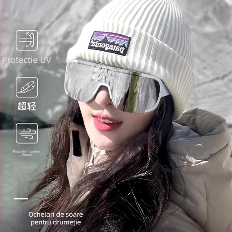 Ochelari de ski pentru zăpadă montană – Protecție împotriva vântului, Protecție UV, Protecție împotriva prafului, Material PC, Strat unic
