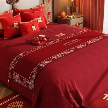 Steag de pat de nuntă, stil chinezesc, model festiv, decor pentru cameră de hotel, produs nr. 749053217785