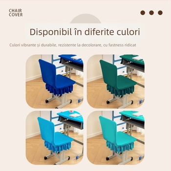 Husă pentru scaun școlar – ansamblu elastic, poliester, stil simplu și modern