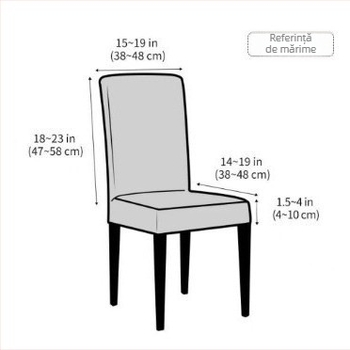 Husă pentru scaun din poliester, formă dreptunghiulară, stil lux ușor, model uni pătrat