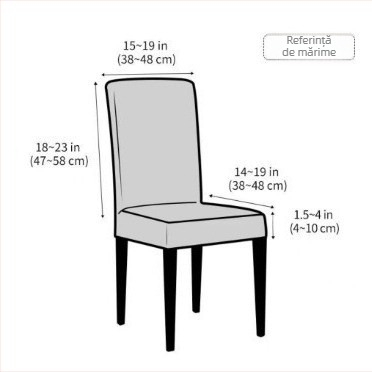 Husă pentru scaun din poliester, formă dreptunghiulară, stil lux ușor, model uni pătrat