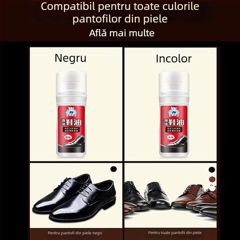 Cremă de pantofi pentru piele cu prosop din nylon inclus – reutilizabil, impermeabil, Brand Unique