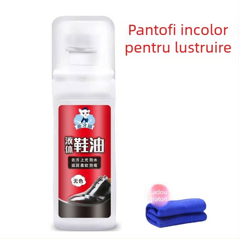 Cremă de pantofi pentru piele cu prosop din nylon inclus – reutilizabil, impermeabil, Brand Unique