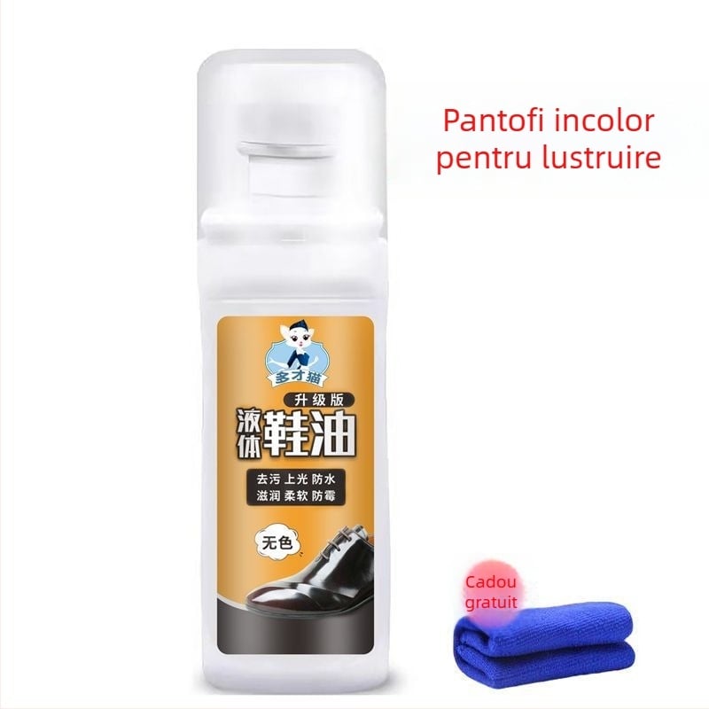 Cremă de pantofi pentru piele cu prosop din nylon inclus – reutilizabil, impermeabil, Brand Unique