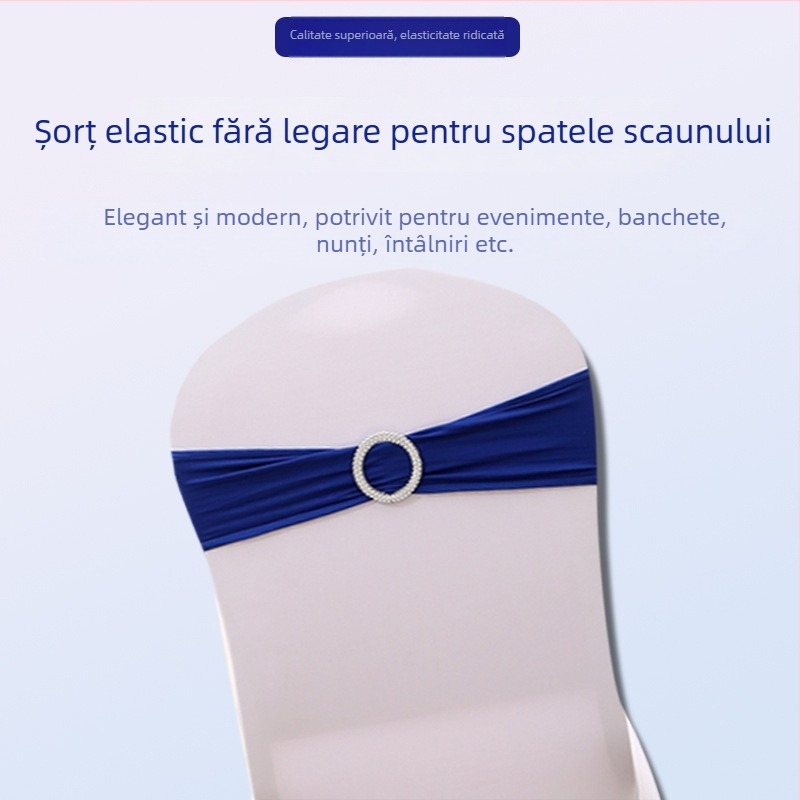 Husă de scaun din material elastic, cu accent floral, pentru banchetă și nuntă, dreptunghiulară, design modern minimalist