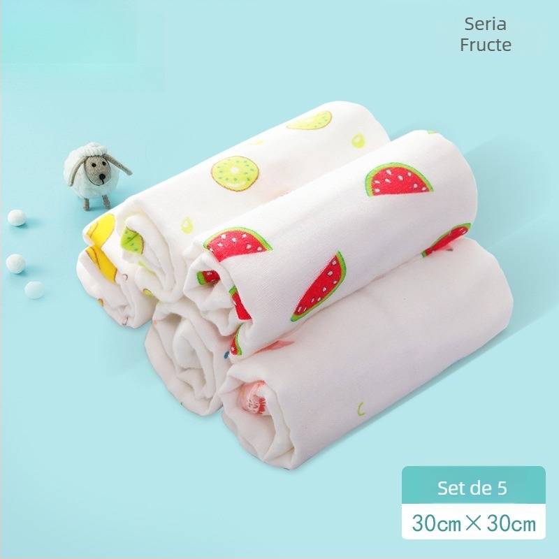 Prosop de baie pentru bebeluți din tifon, 100% bumbac, dreptunghiular, 70 g