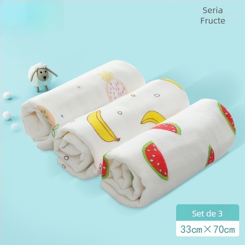 Prosop de baie pentru bebeluți din tifon, 100% bumbac, dreptunghiular, 70 g