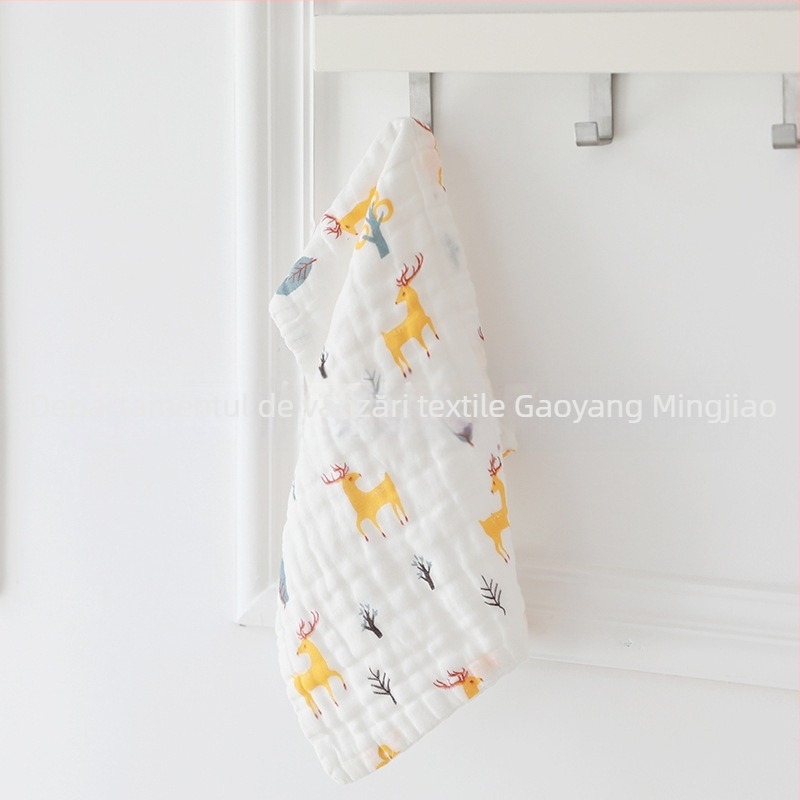 Prosop de baie din tifon, 6 straturi, 99% bumbac, fir simplu, imprimare logo disponibilă