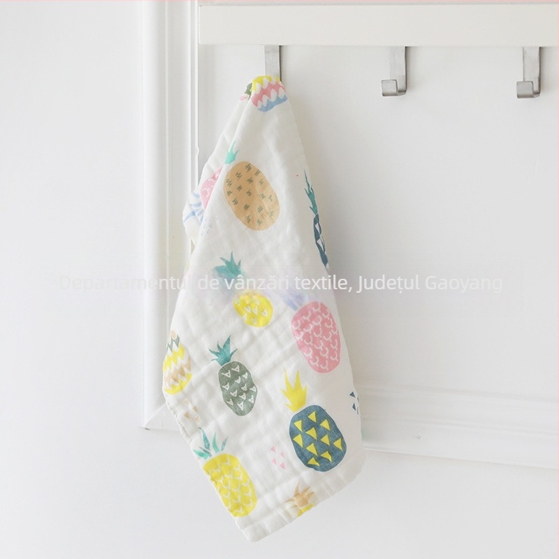 Prosop de baie din tifon, 6 straturi, 99% bumbac, fir simplu, imprimare logo disponibilă