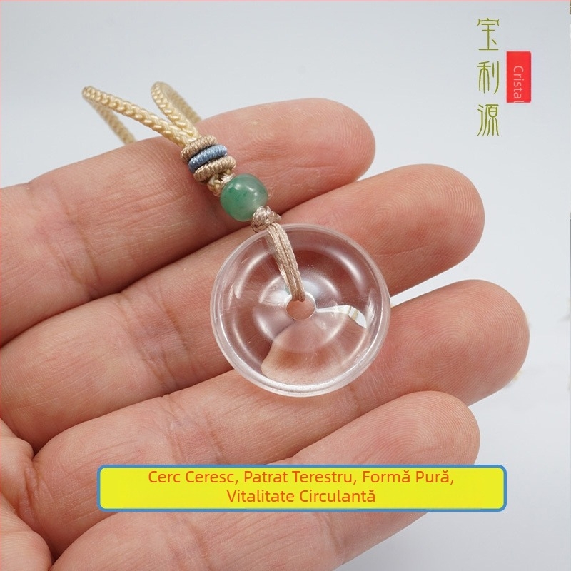 Pandantiv cu cristal, fără pietre laterale, stil național