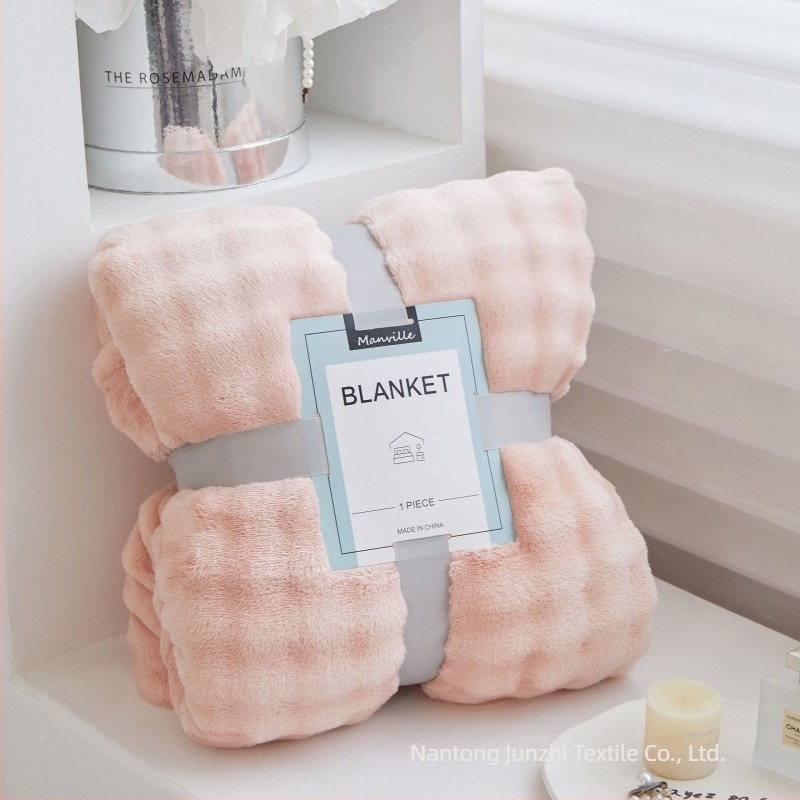 Cuvertură din velur coral, strat simplu, dublu, 100% poliester, greutate 300, pentru primăvară și toamnă