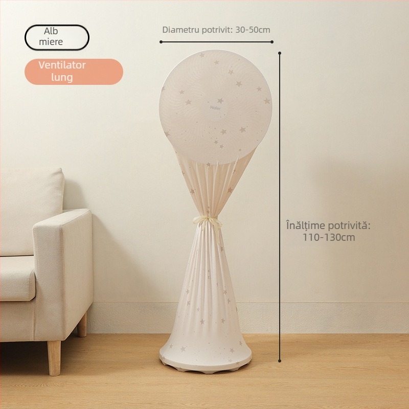 Acoperire universală pentru praf a ventilatorului turn — țesătură Milk Silk elastică, poliester-bumbac, protecție din plasă împotriva prafului