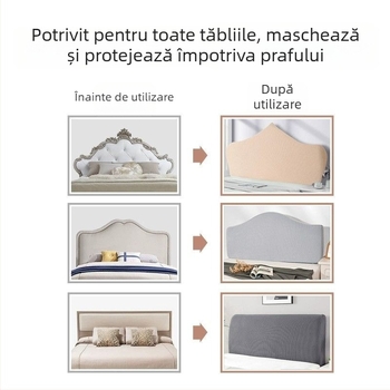 Husă elastică universală pentru capul de pat și husă de pernă, patru anotimpuri, stil Nordic, protecție împotriva prafului