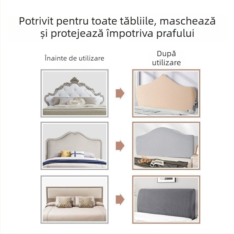 Husă elastică universală pentru capul de pat și husă de pernă, patru anotimpuri, stil Nordic, protecție împotriva prafului