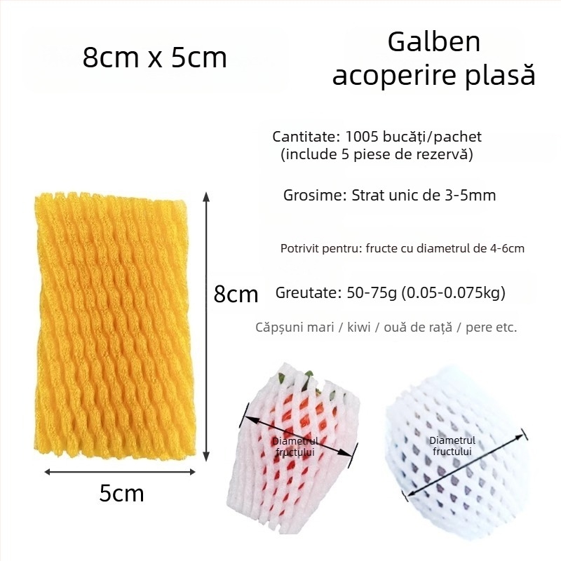 Acoperire de fructe din plasă, din spumă EPE perle, respirabilă, protecție îngroșată pentru fructe și legume proaspete