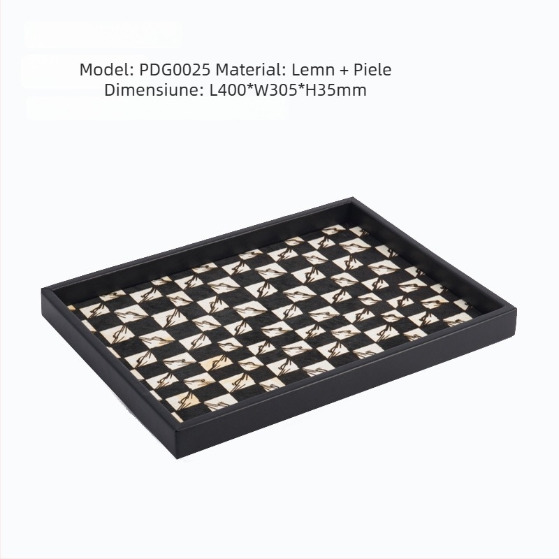 Expunere pentru bijuterii pe tavă – lemn, suprafață încrustată, lucrat manual, personalizabil