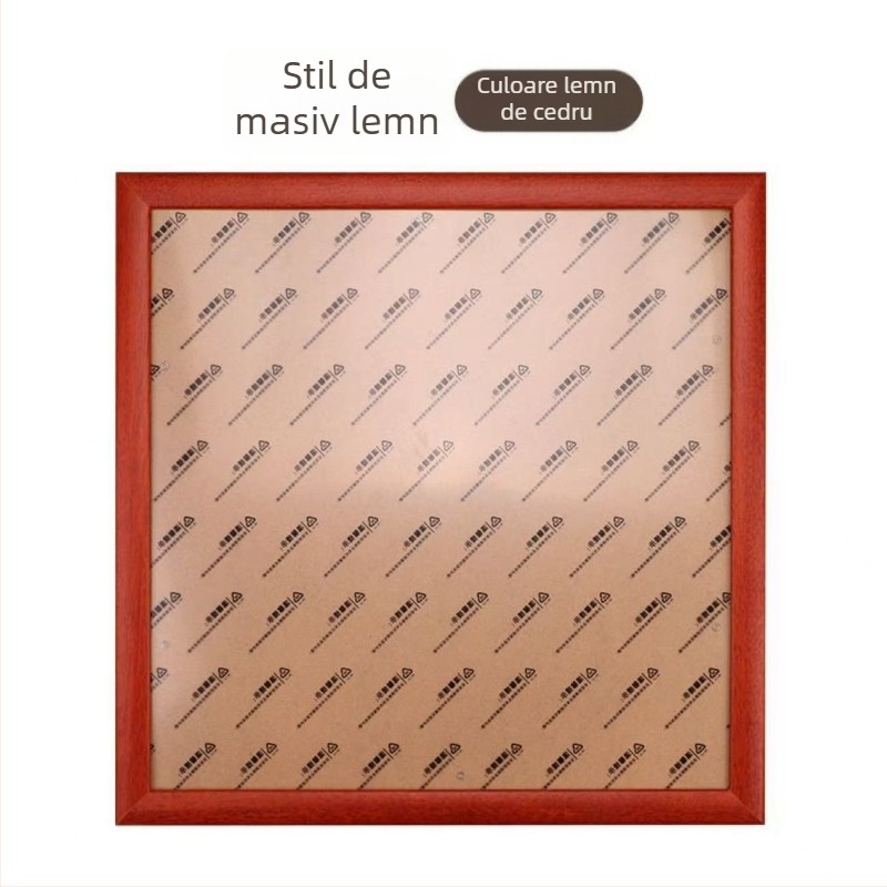 Cadruri pentru fotografii, 4 bucăți, pătrate, din lemn masiv și lemn compozit, pentru pictură chineză și caligrafie