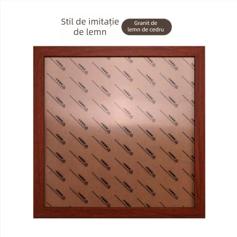 Cadruri pentru fotografii, 4 bucăți, pătrate, din lemn masiv și lemn compozit, pentru pictură chineză și caligrafie