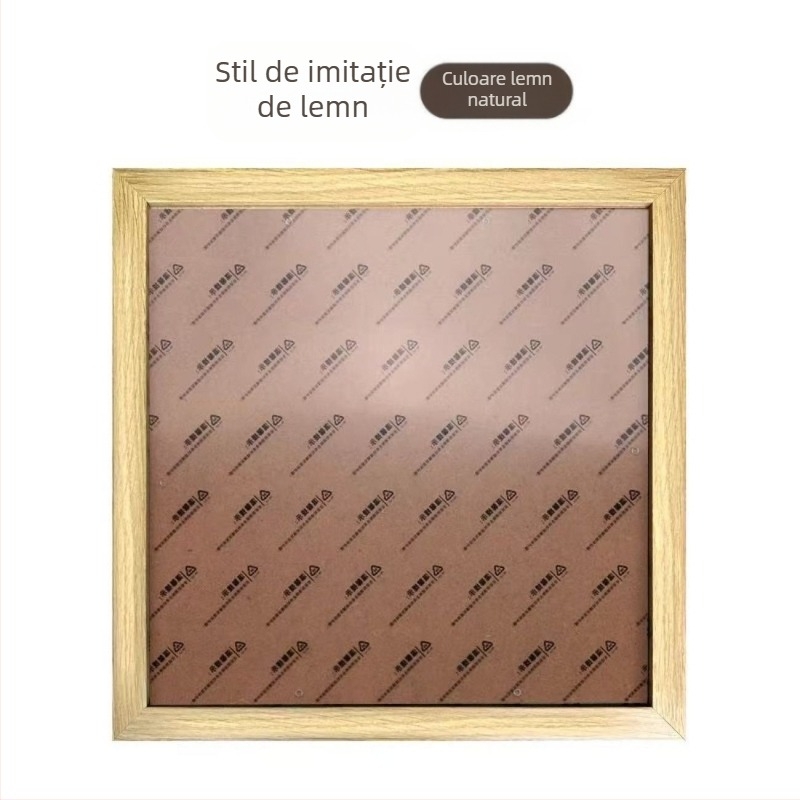 Cadruri pentru fotografii, 4 bucăți, pătrate, din lemn masiv și lemn compozit, pentru pictură chineză și caligrafie