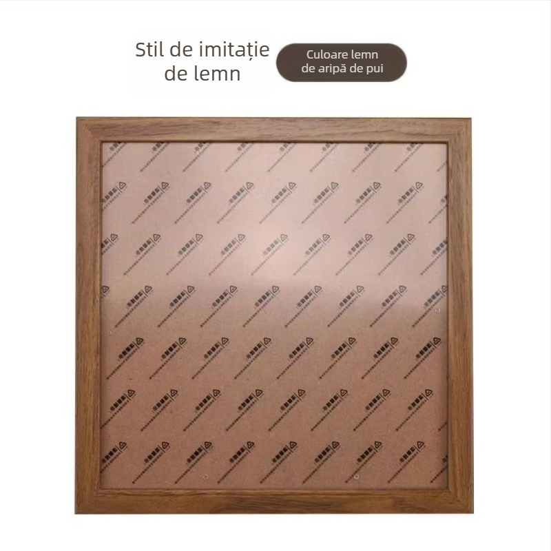 Cadruri pentru fotografii, 4 bucăți, pătrate, din lemn masiv și lemn compozit, pentru pictură chineză și caligrafie