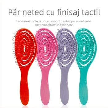 Pieptene de păr mare, curbat – ABS, masaj și curățare, design curbat gol