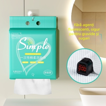 Prosoape de față de unică folosință, design cu agățare | Minimalist | fibră de lemn | personalizare a procesării disponibilă | alt proces de fabricație