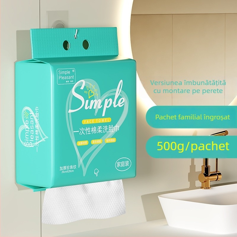 Prosoape de față de unică folosință, design cu agățare | Minimalist | fibră de lemn | personalizare a procesării disponibilă | alt proces de fabricație