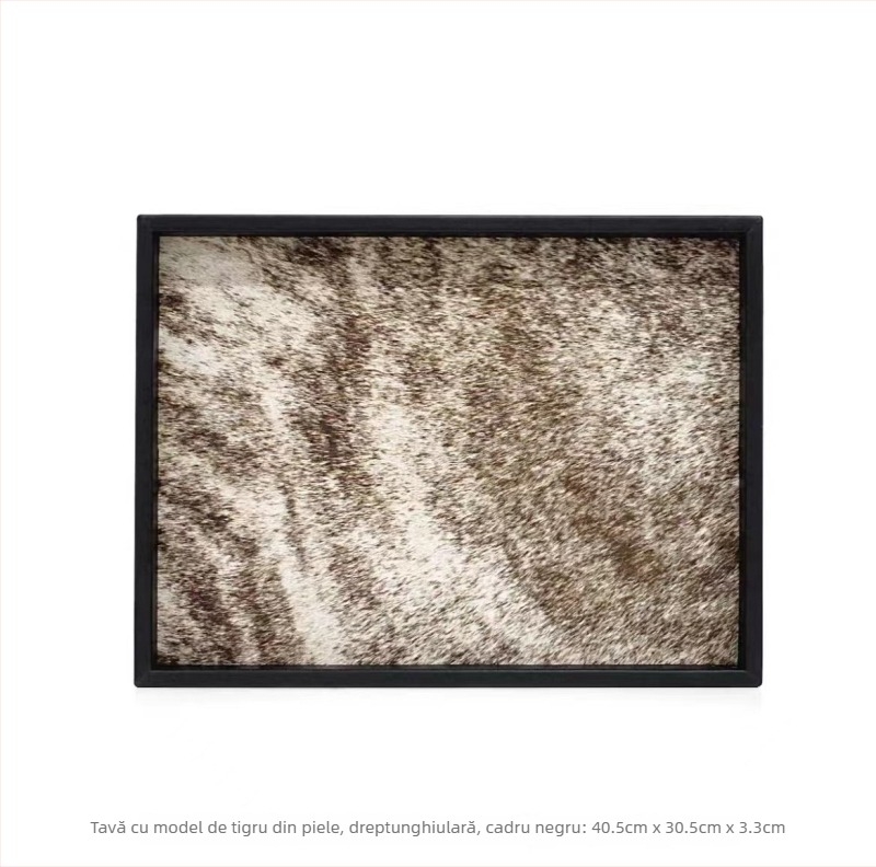 Tavă de birou din lemn cu inlay — design modern minimalist pentru depozitare și decor, fără personalizare