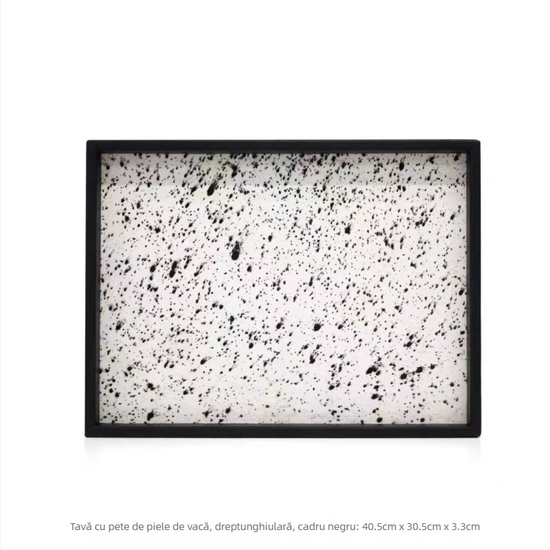 Tavă de birou din lemn cu inlay — design modern minimalist pentru depozitare și decor, fără personalizare