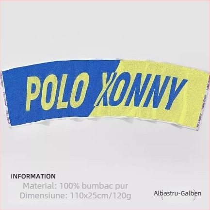 Prosop sport - bumbac 100%, țesătură jacquard, fire Core/AB, 120–140 g, imprimare logo posibilă