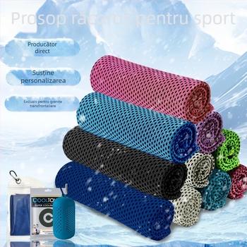 Prosop sport din poliester cu răcire pentru antrenamente în aer liber, absorbție rapidă a transpirației, uscare rapidă, 40 g, personalizare cu logo