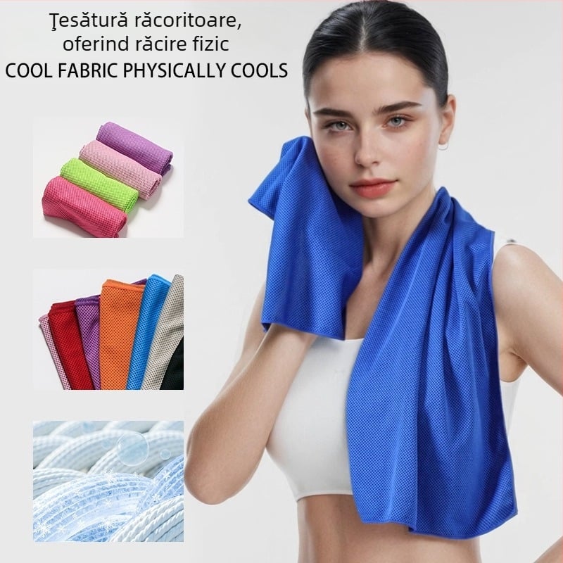 Prosop sport din poliester cu răcire pentru antrenamente în aer liber, absorbție rapidă a transpirației, uscare rapidă, 40 g, personalizare cu logo