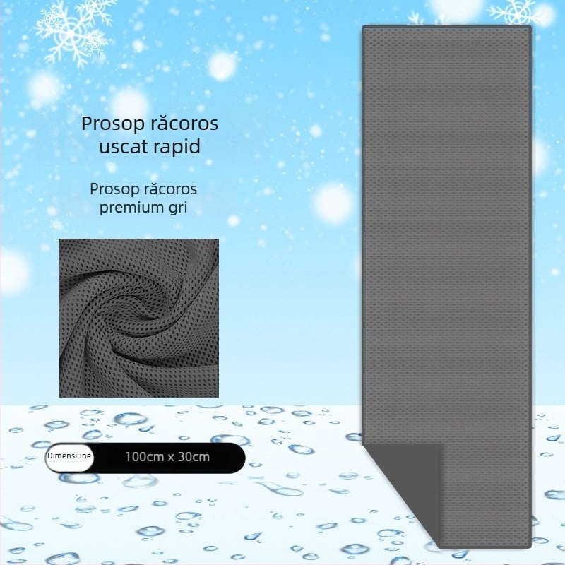 Prosop sport din poliester cu răcire pentru antrenamente în aer liber, absorbție rapidă a transpirației, uscare rapidă, 40 g, personalizare cu logo